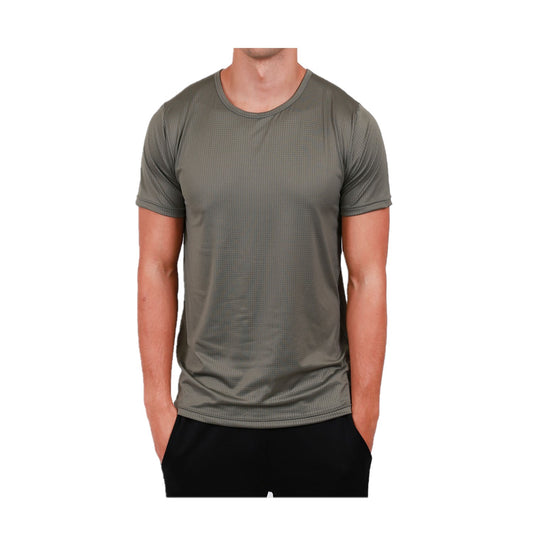 Men's Workout Short Sleeve Dry Fit Top Olive